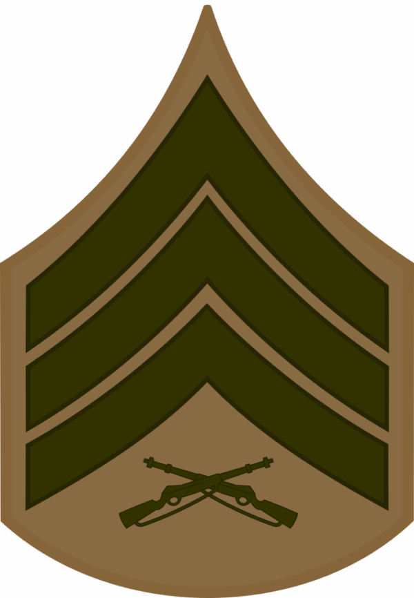 E-5 SGT Sergeant (Khaki) Decal