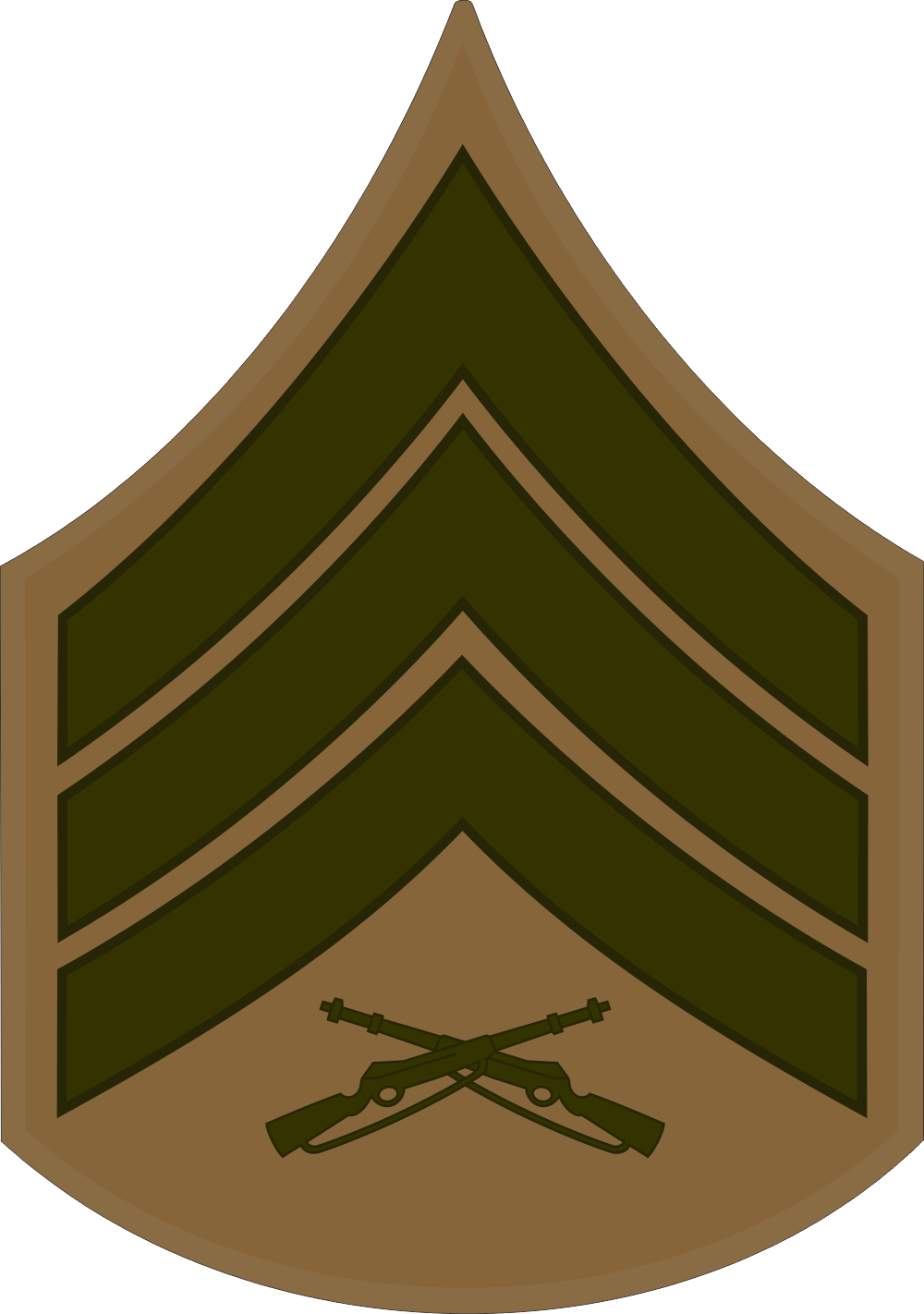 E-5 SGT Sergeant (Khaki) Decal