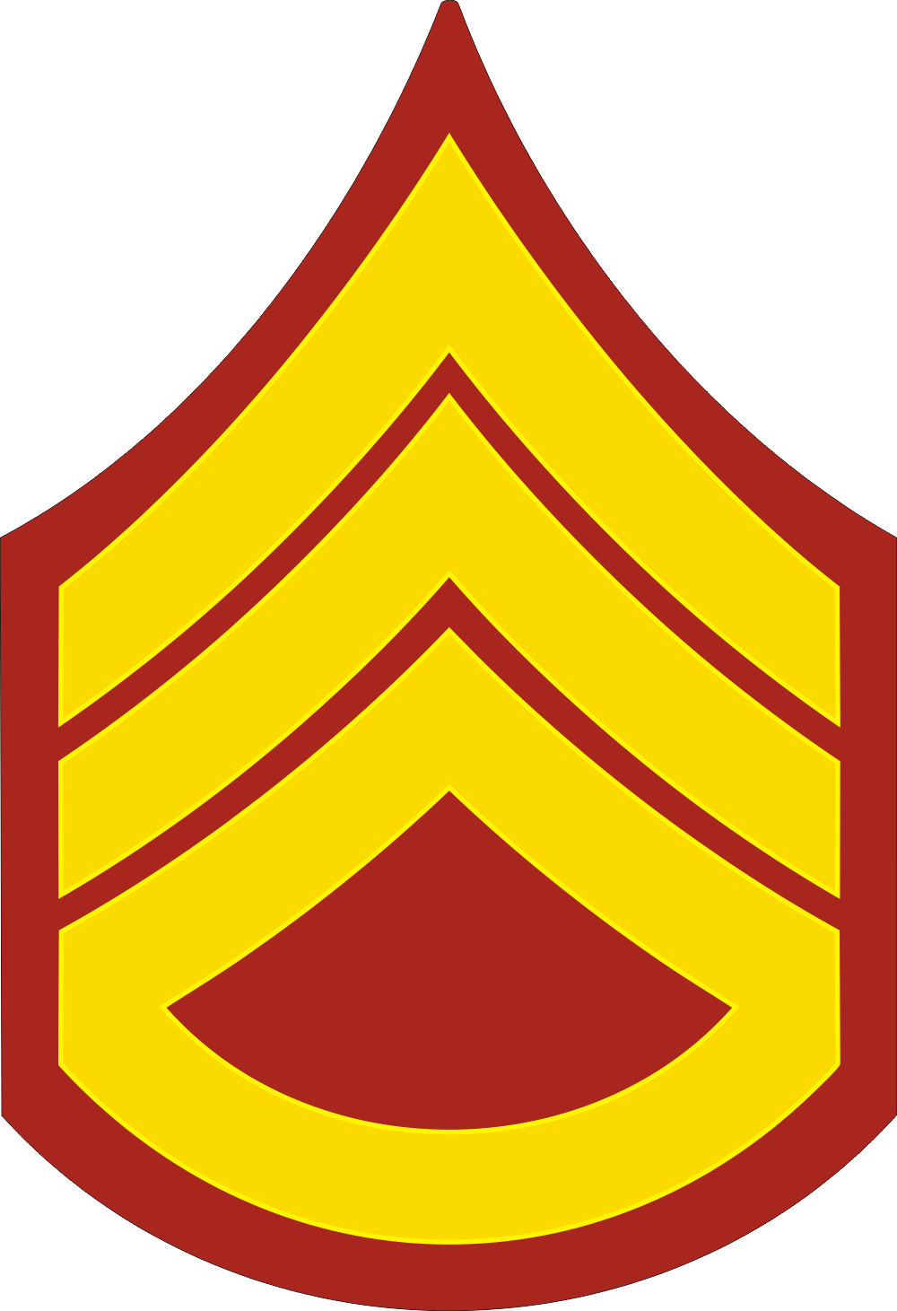 E-5 SSGT Staff Sergeant Pre-1959 (Gold) Decal