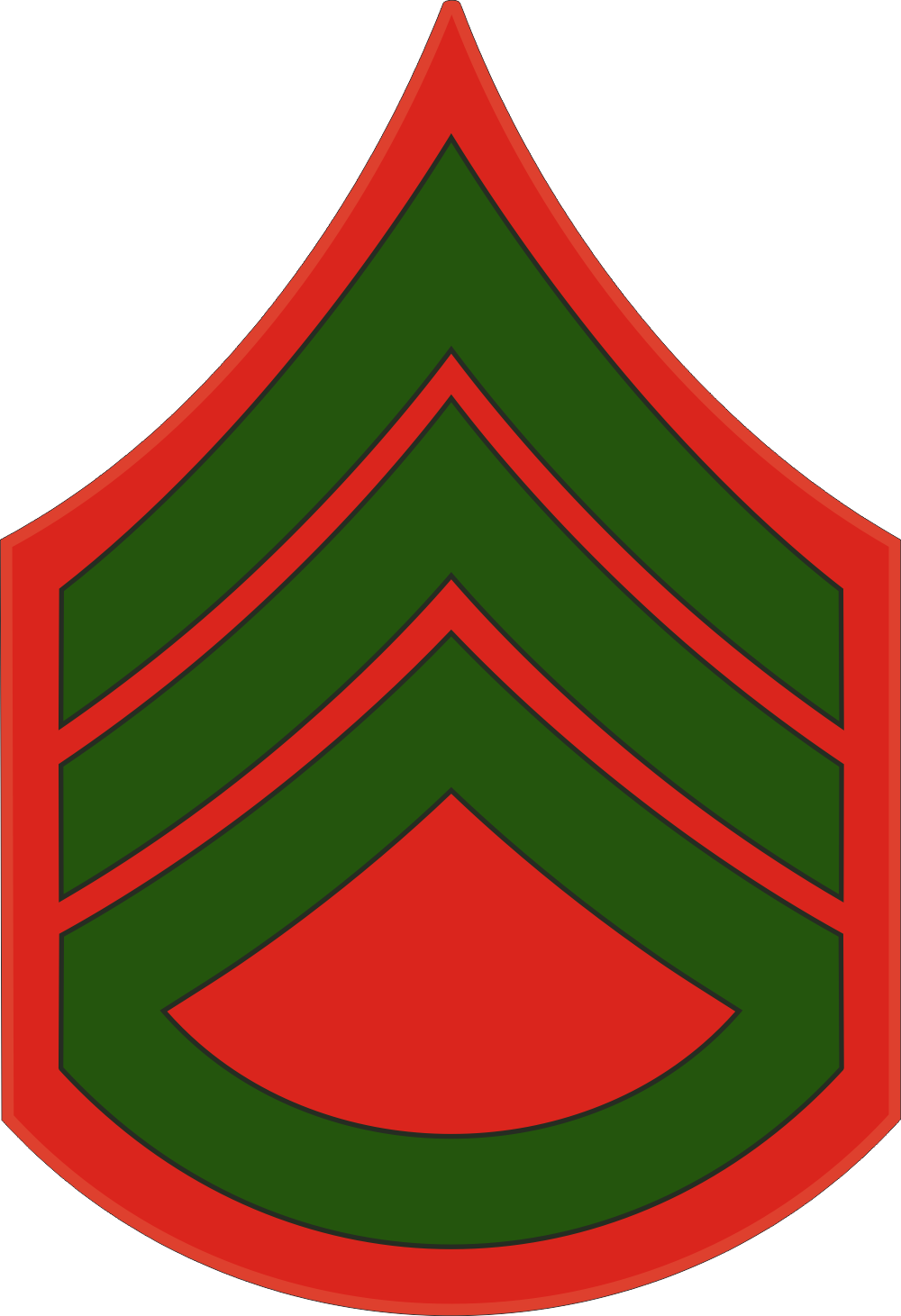 E-5 SSGT Staff Sergeant Pre-1959 (Green) Decal