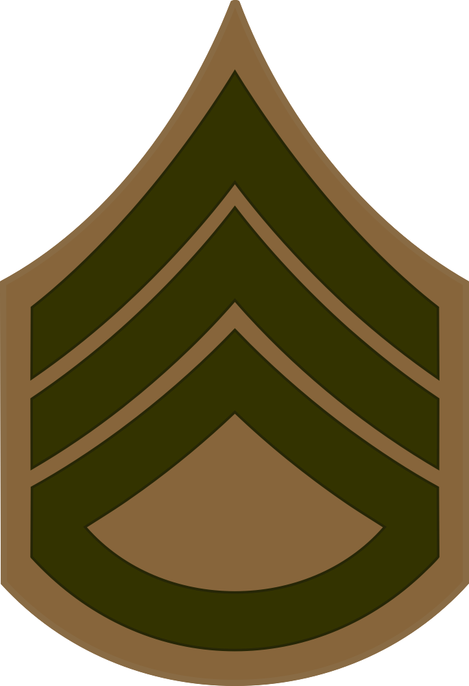 E-5 SSGT Staff Sergeant Pre-1959 (Khaki) Decal