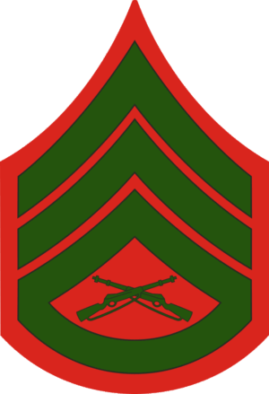 E-6 SSGT Staff Sergeant (Green) Decal