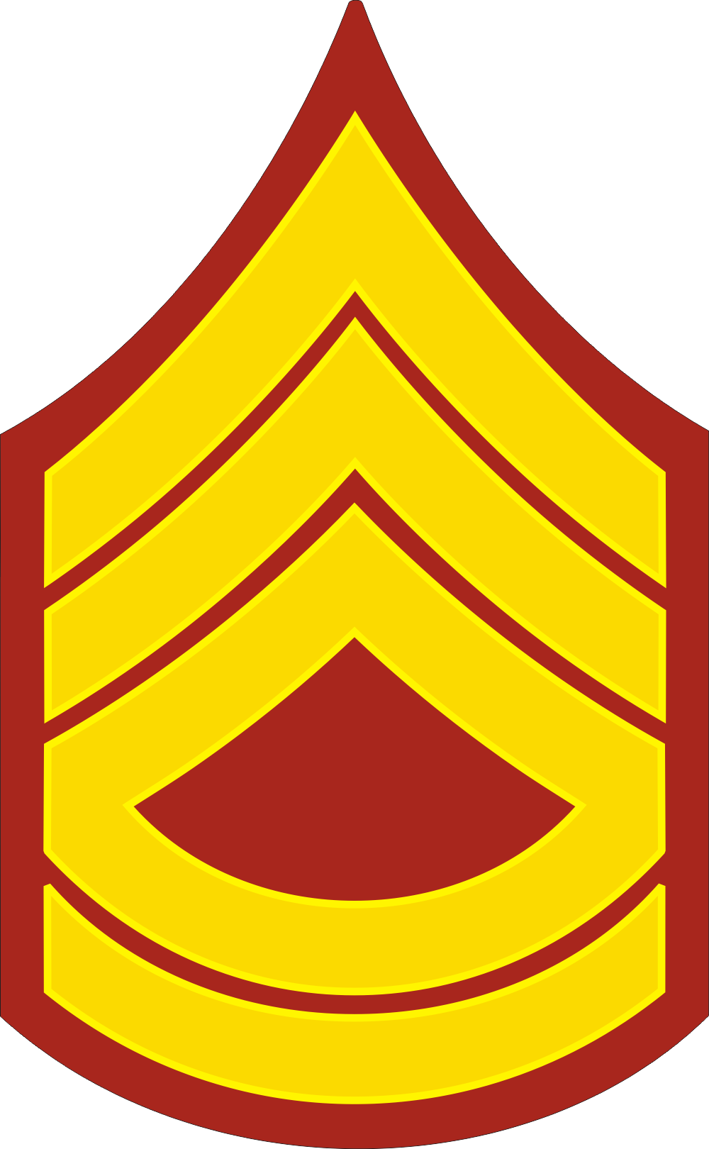 E-7 SMaj 1Sgt MSgt Pre-1959 (Gold) Decal