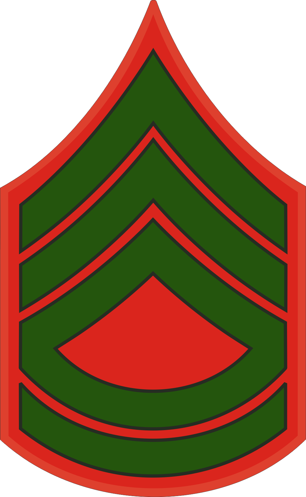 E-7 SMaj 1Sgt MSgt  Pre-1959 (Green) Decal