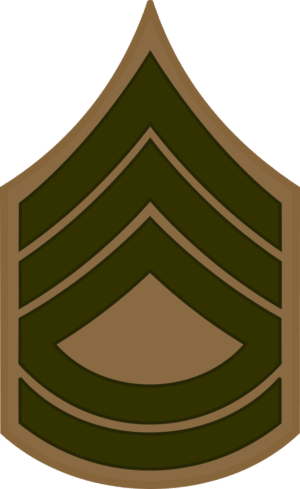 E-7 SMaj 1Sgt MSgt Pre-1959 (Khaki) Decal