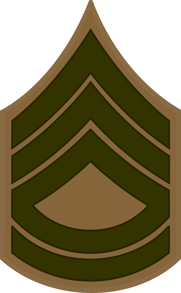 E-7 SMaj 1Sgt MSgt Pre-1959 (Khaki) Decal