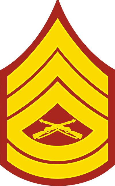 E-7 GYSGT Gunnery Sergeant (Gold) Decal - Military Graphics