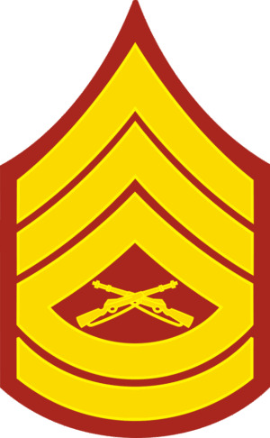 E-7 GYSGT Gunnery Sergeant (Gold) Decal