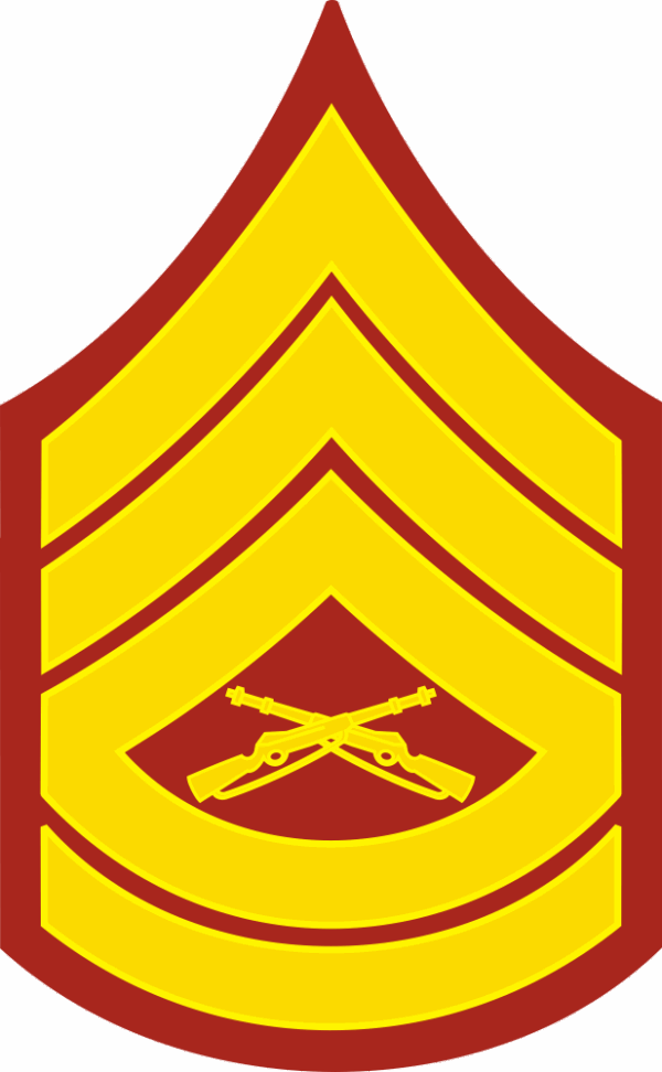 E-7 GYSGT Gunnery Sergeant (Gold) Decal