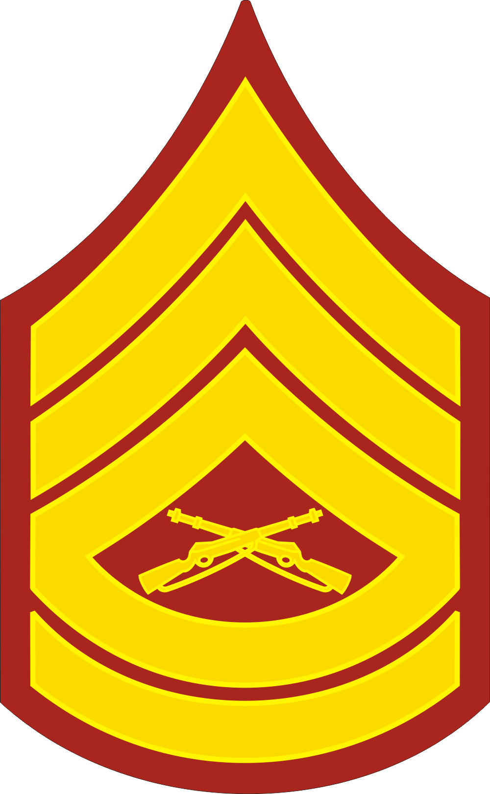 E-7 GYSGT Gunnery Sergeant (Gold) Decal