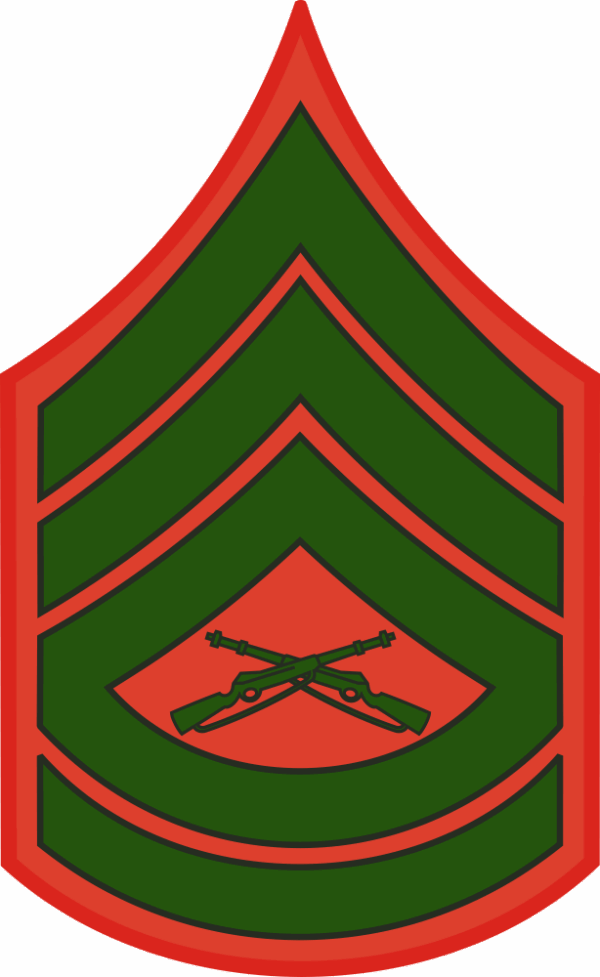 E-7 GYSGT Gunnery Sergeant (Green) Decal