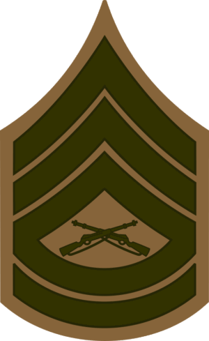 E-7 GYSGT Gunnery Sergeant (Khaki) Decal