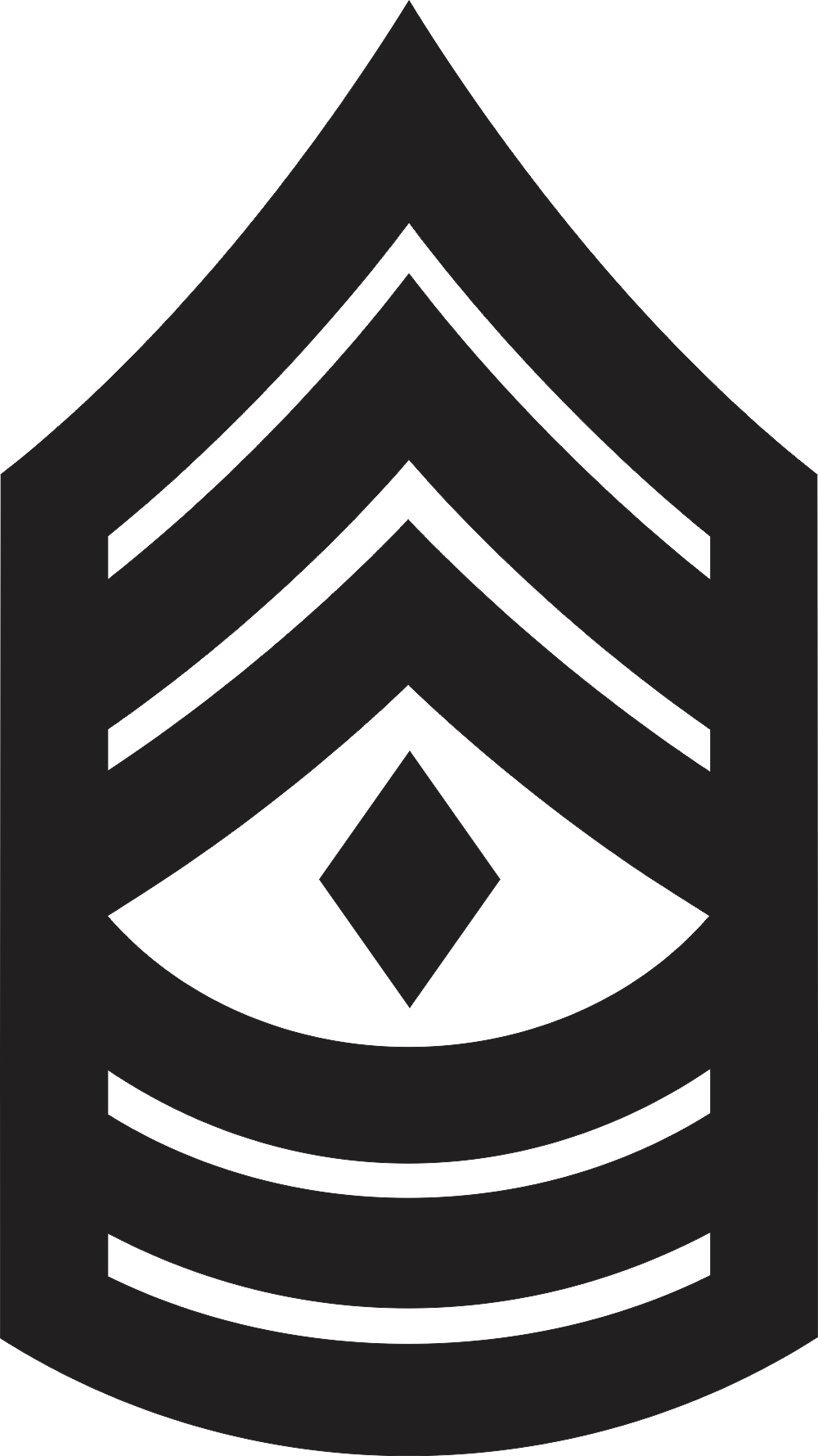 E-8 1SGT First Sergeant (Black) Decal