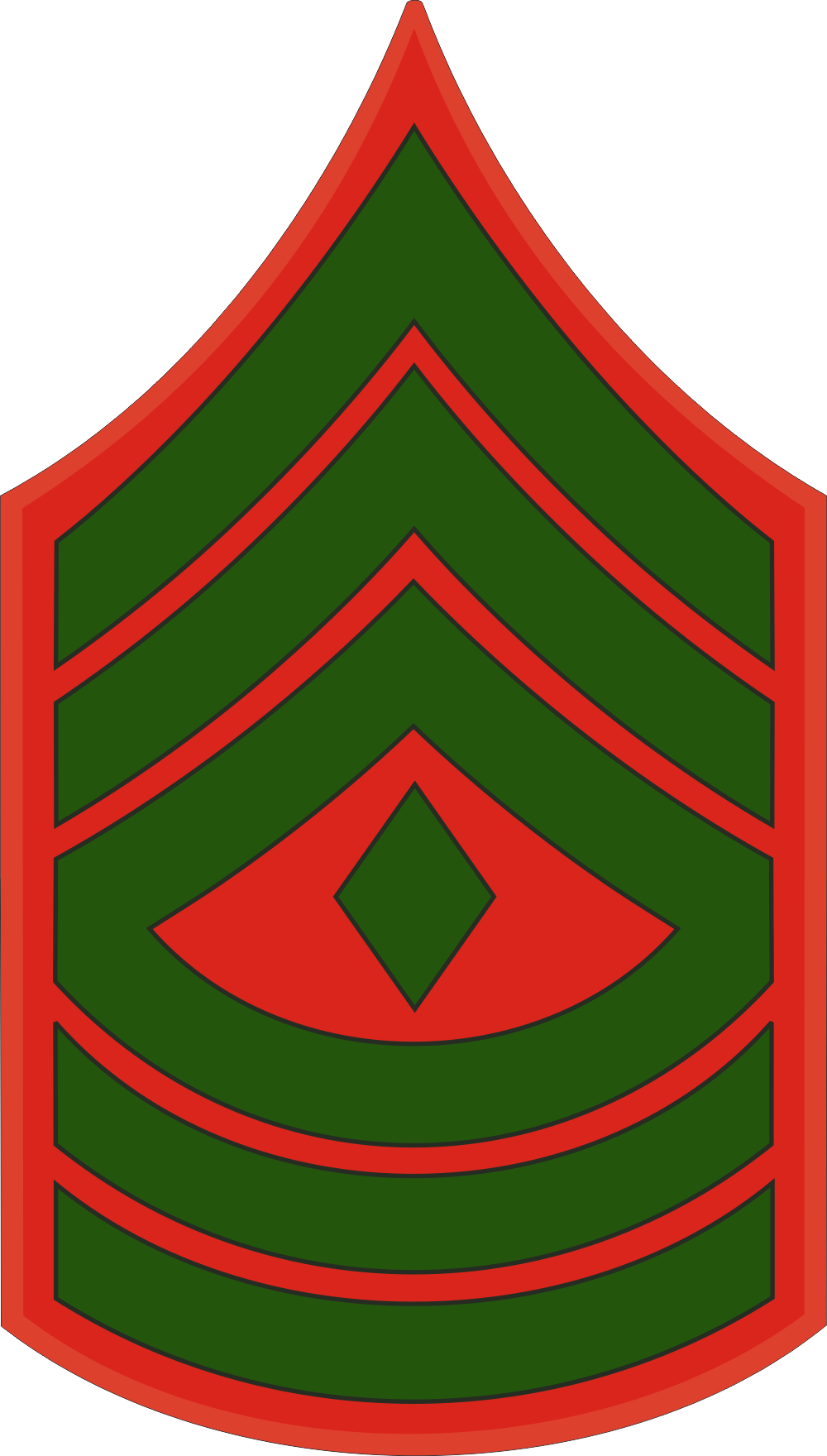 E-8 1SGT First Sergeant (Green) Decal