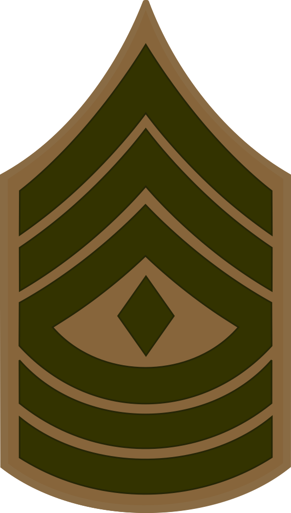 E-8 1SGT First Sergeant (Khaki) Decal