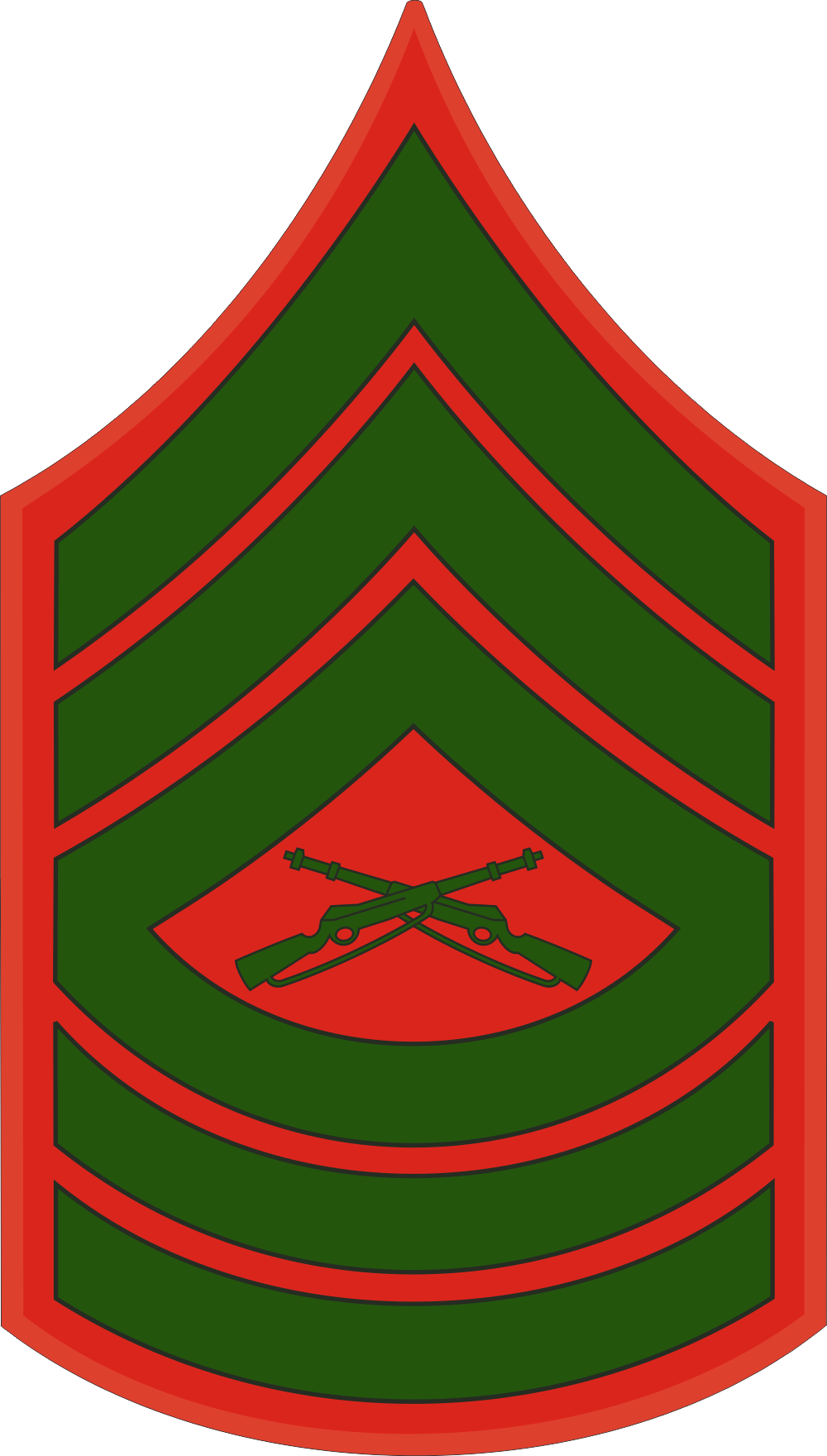 E-8 MSGT Master Sergeant (Green) Decal