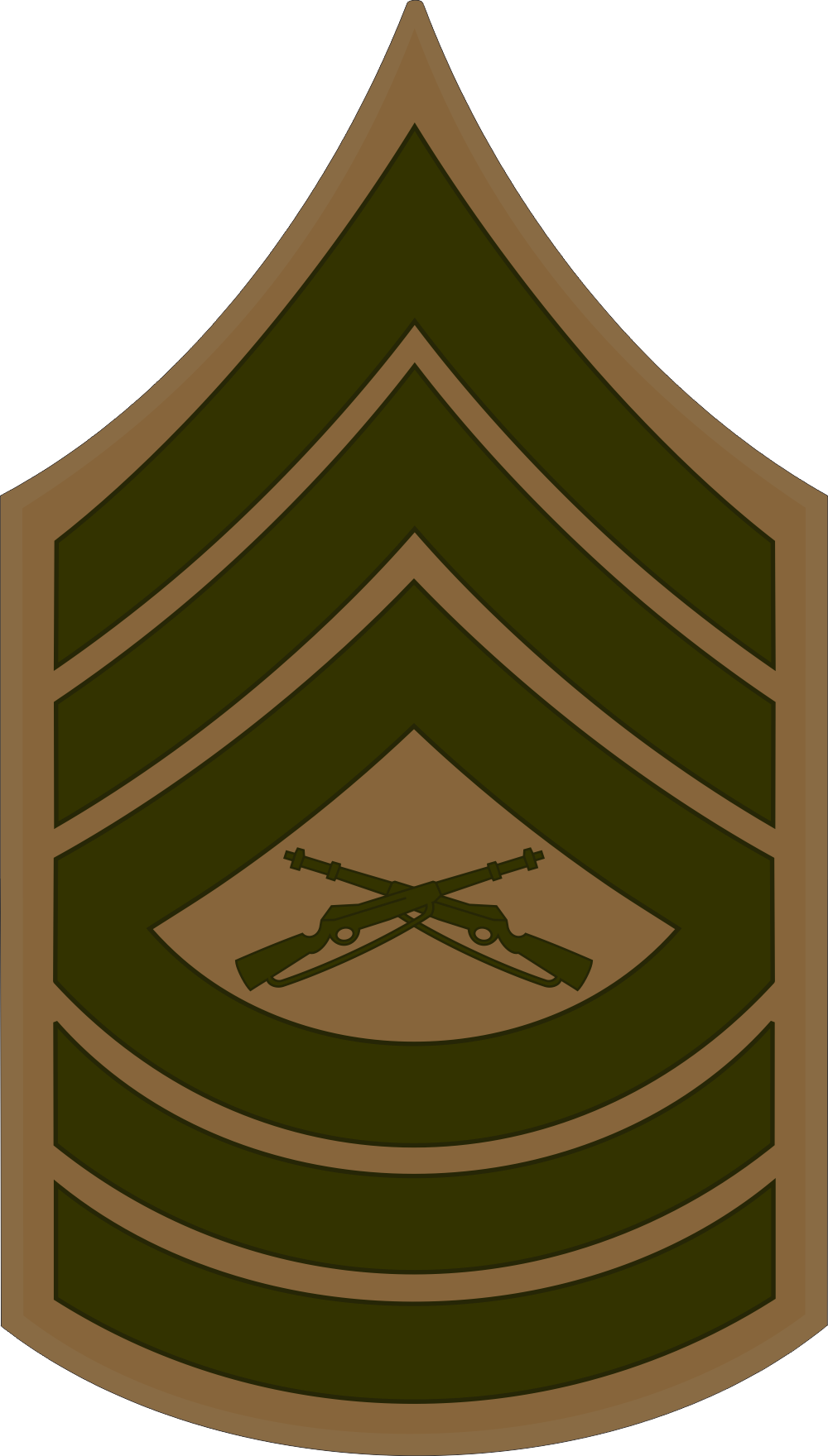 E-8 MSGT Master Sergeant (Khaki) Decal