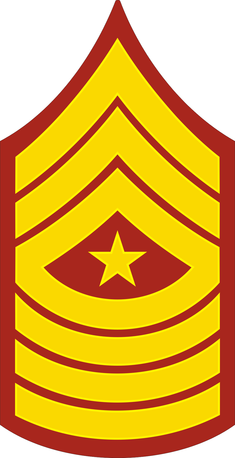 E-9 SGTMAJ Sergeant Major (Gold) Decal