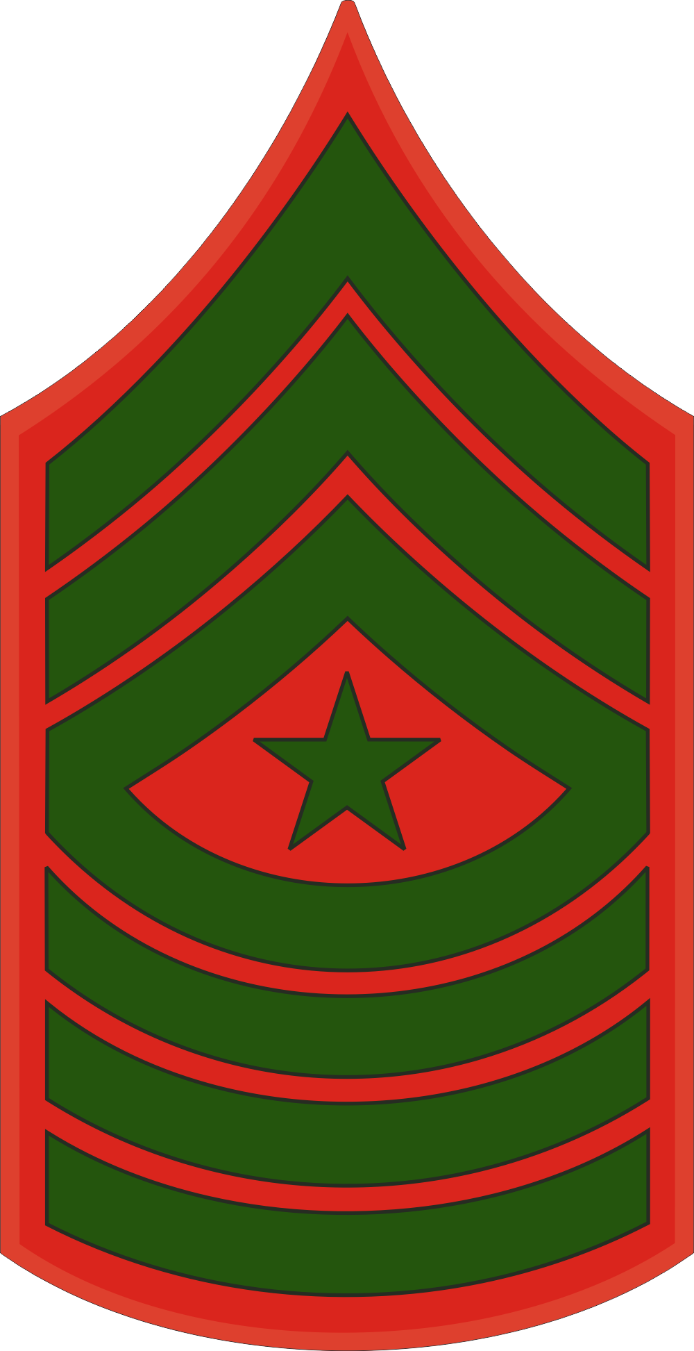 E-9 SGTMAJ Sergeant Major (Green) Decal