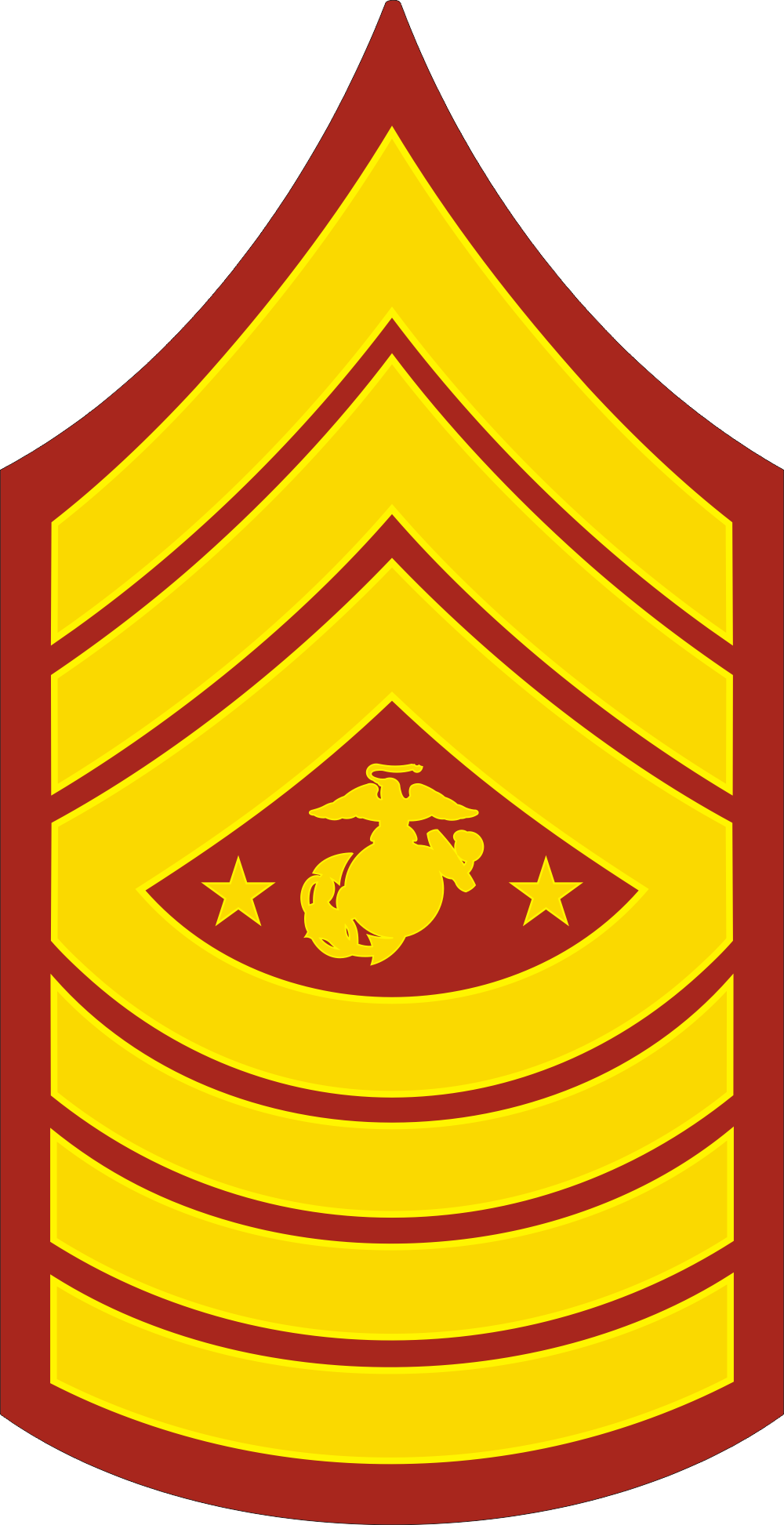 E-9 SGTMAJMC Sergeant Major Marine Corps (Gold) Decal