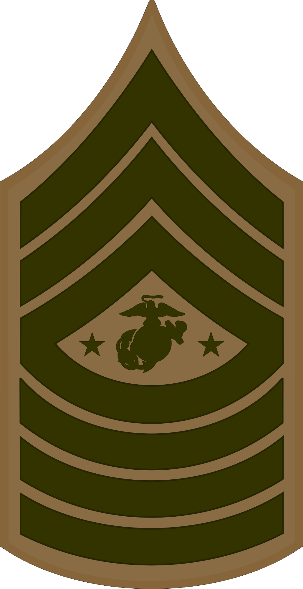 E-9 SGTMAJMC Sergeant Major Marine Corps (Khaki) Decal