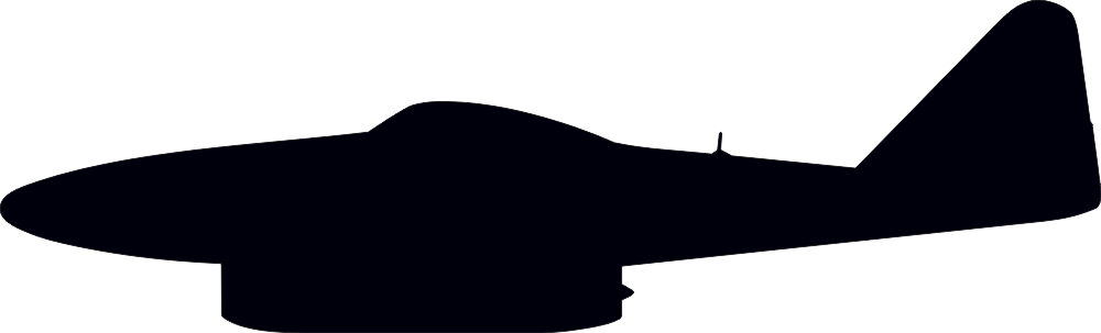 Messerschmitt ME-262 Swallow Silhouette (Black) Decal