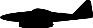 Messerschmitt ME-262 Swallow Silhouette (Black) Decal