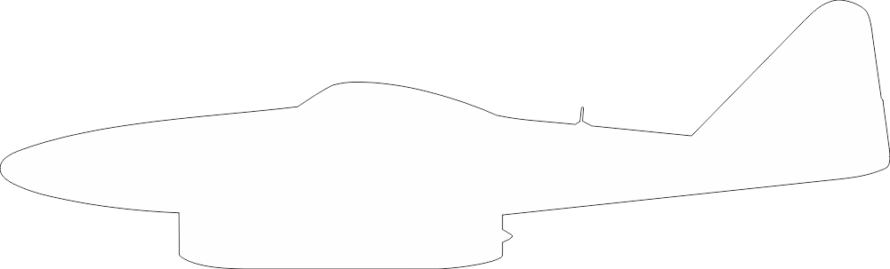 Messerschmitt ME-262 Swallow Silhouette (White) Decal