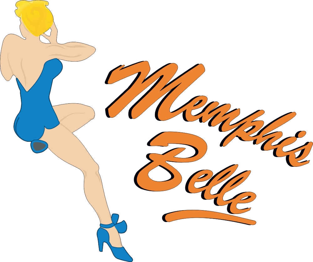 Memphis Belle Blue with Text Decal