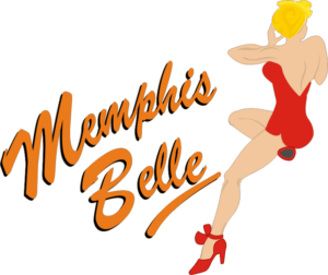 Memphis Belle Red with Text Decal