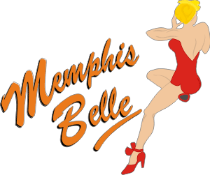 Memphis Belle Red with Text Decal