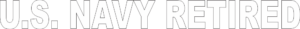 U.S. Navy Retired (White Text) Decal