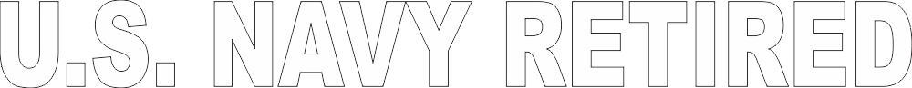U.S. Navy Retired (White Text) Decal