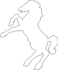 Norfolk Southern Horse White Decal