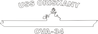 Attack Carrier CVA 34 USS Oriskany (White) Decal