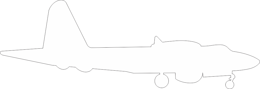 Lockheed P-2V Neptune Silhouette (White) Decal