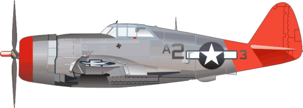 P 47 Thunderbolt with Gear Up Decal