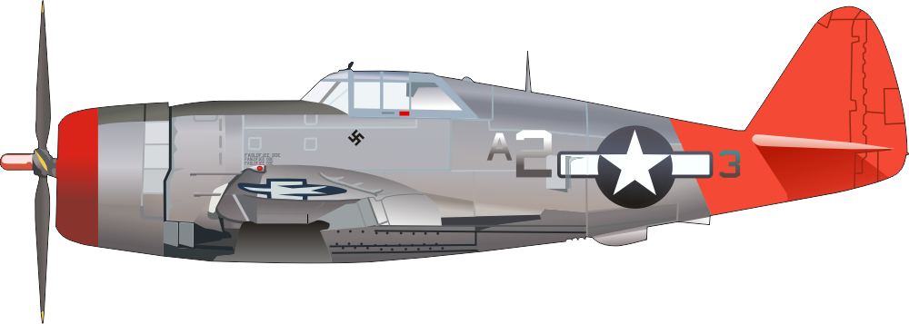 P 47 Thunderbolt with Gear Up Decal