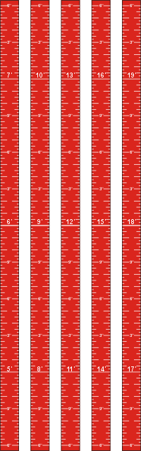 Pole Vault Standard Set (5 Pieces) 4 ft. 6 in. to 19 ft. 6 in. Decal