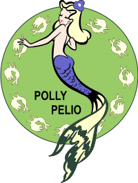 Polly Pelio Mascot USS Pelias AS 14 WWII Decal