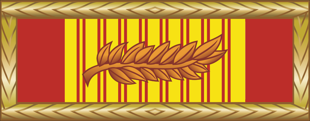 Republic of Vietnam Gallantry Cross Citation with Palm Army Frame Decal