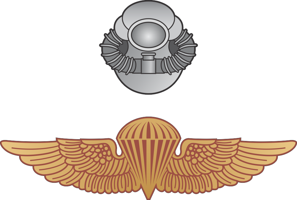 USMC Recon Combo Jump Wings/Scuba Decal