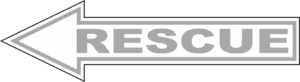 Rescue Arrow Gray (Left) Decal