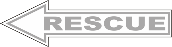 Rescue Arrow Gray (Left) Decal
