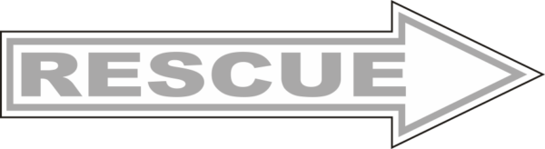 Rescue Arrow Gray (Right) Decal