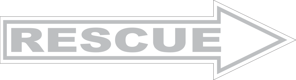 Rescue Arrow Gray (Right) Decal