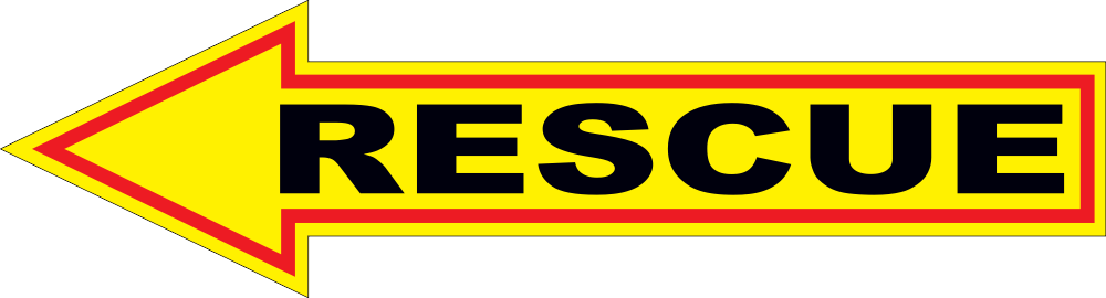Rescue Arrow (Left) Decal
