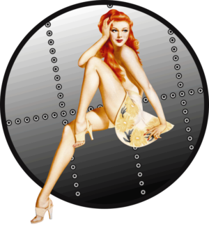 Casino Girl Rivets Decal