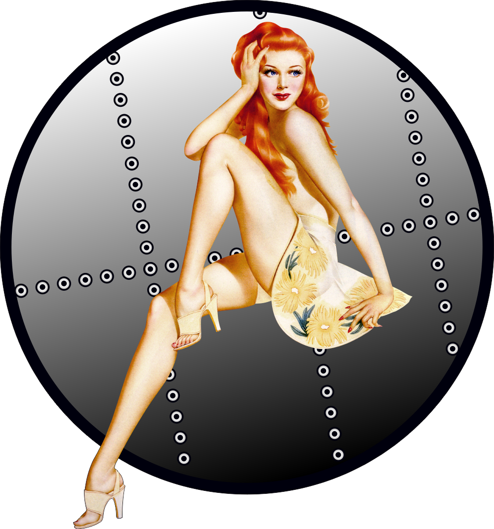 Casino Girl Rivets Decal
