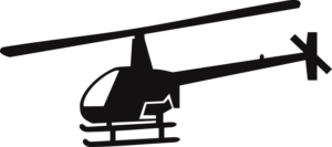 Robinson 22 Silhouette (Black) Decal
